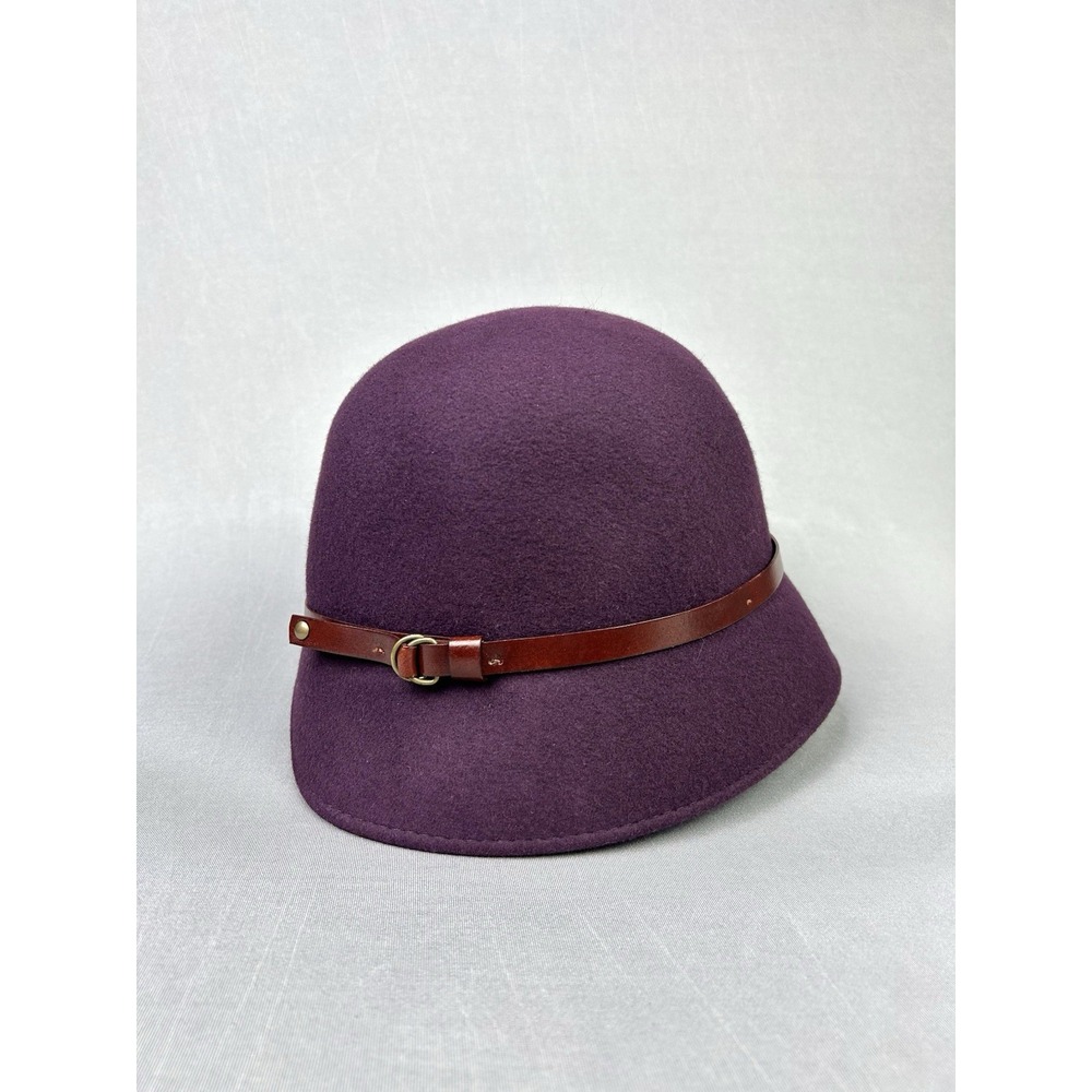 Bettina Women's Italian Wool‎ Purple Cloche Hat